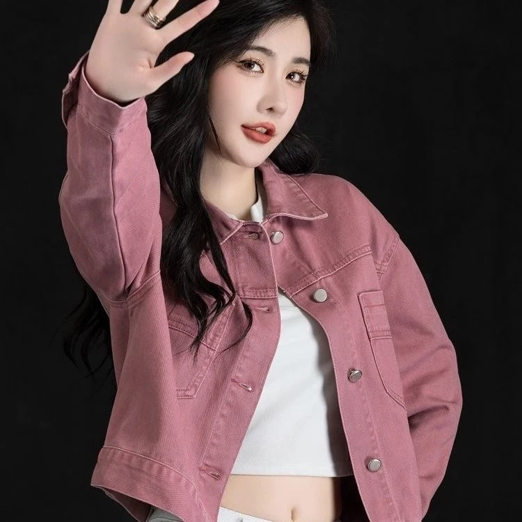 复古港风女装秋季2025新款牛仔外套女牛仔外套女款爆款2025新款