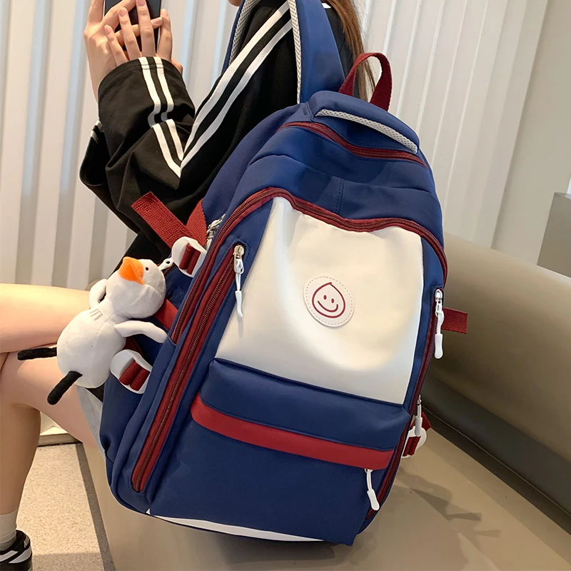 小清新书包女轻便初中生大容量小学生三到五六年级双肩包减负背包