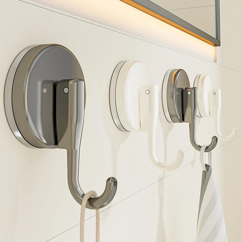 吸盘挂钩免打孔真空厨房门后浴室卫生间墙壁单勾承重无痕强力粘钩