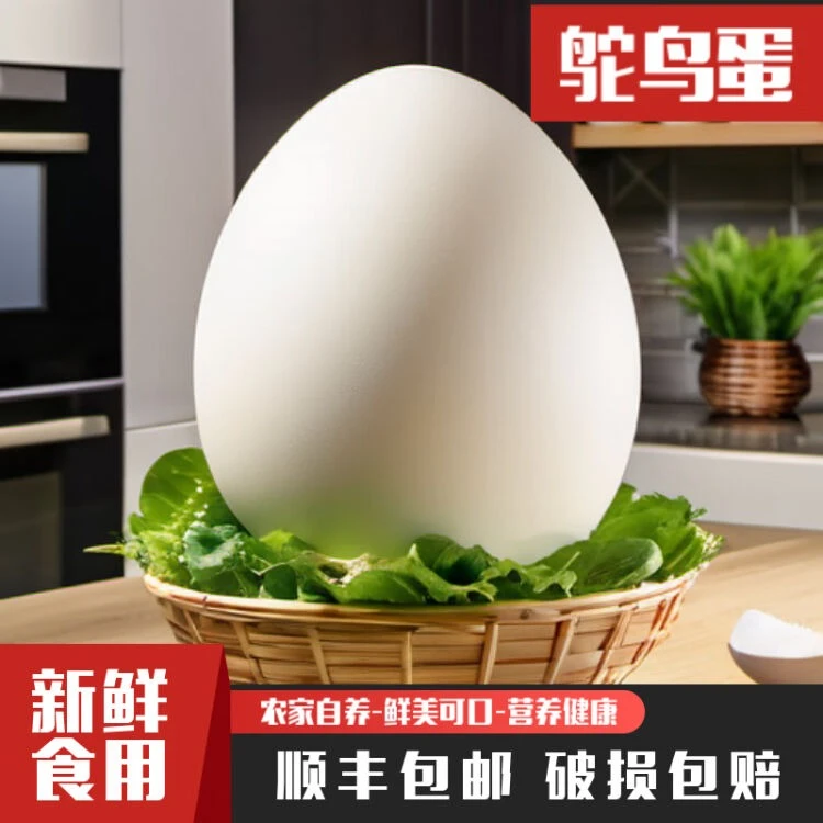 顺丰包邮新鲜鸵鸟蛋现捡现发顺丰礼盒装孕妇小孩老人可食用健康