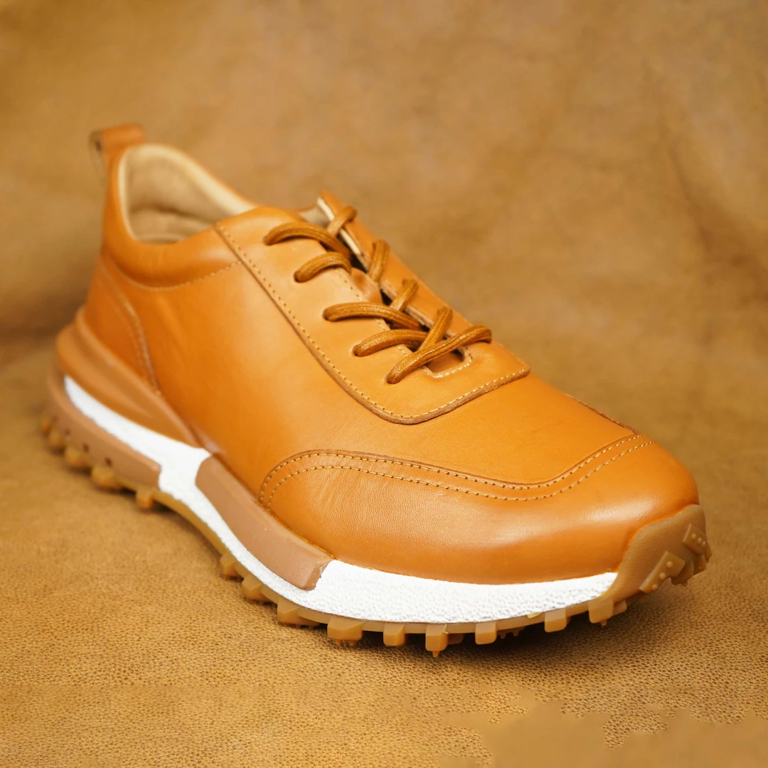 男士高端休闲马皮鞋防滑底