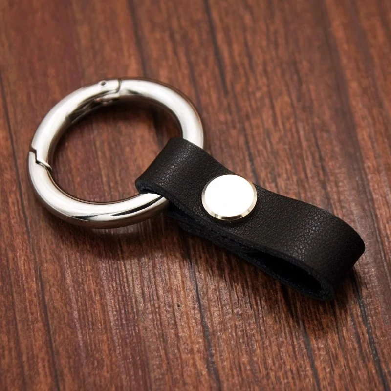 连接皮扣车用高端创意腰挂汽车钥匙扣真皮男女士商务高档头层牛皮
