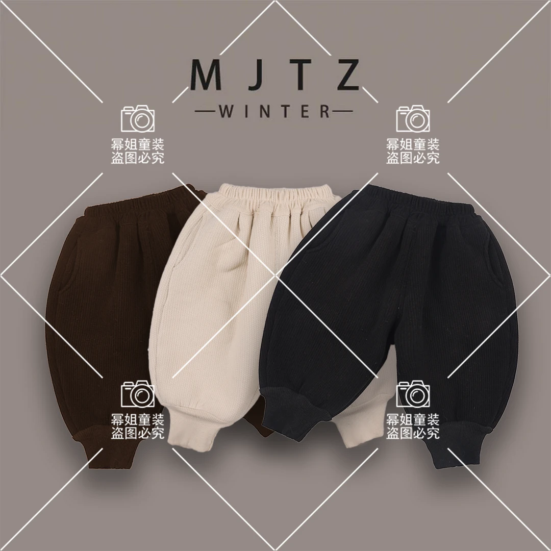 2024年加厚新款麦穗绒韩版休闲裤