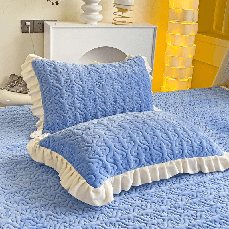 牛奶绒夹棉枕套加厚保暖水晶绒加厚枕头套法兰绒单人单个枕芯套