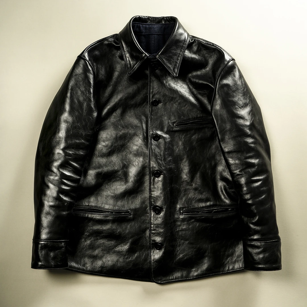 复古造物司闸员BrakeMan阿美咔叽茶芯马皮复古皮衣非freewheelers