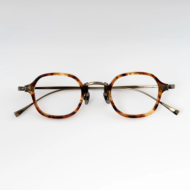 复古造物 半手工复古眼镜架 β钛板材 非万年龟日系圆框