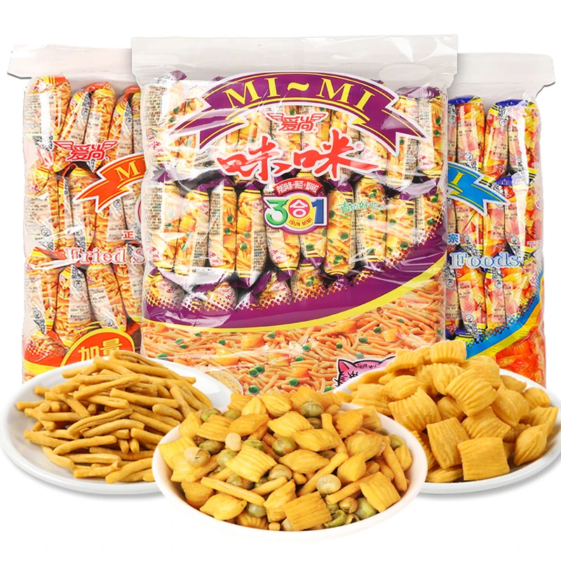 爱尚咪咪虾味蟹味粒童年零食经典正宗鲜香酥脆解馋小零食【BY活动】