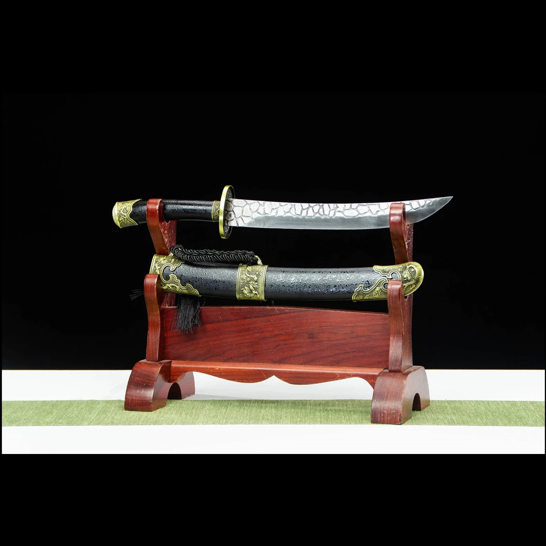 HAOTIAN/昊天游龙短款清刀高性能不锈钢正品一体刀剑 未开刃