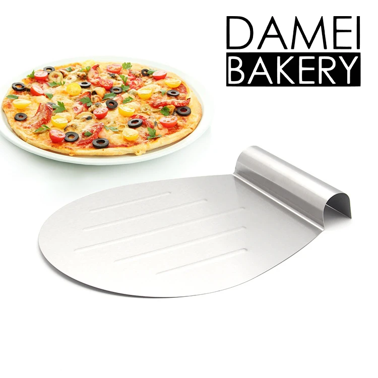 不锈钢蛋糕转移披萨托盘 烤箱披萨盘饼干馅饼铲家用烘焙用品圆盘