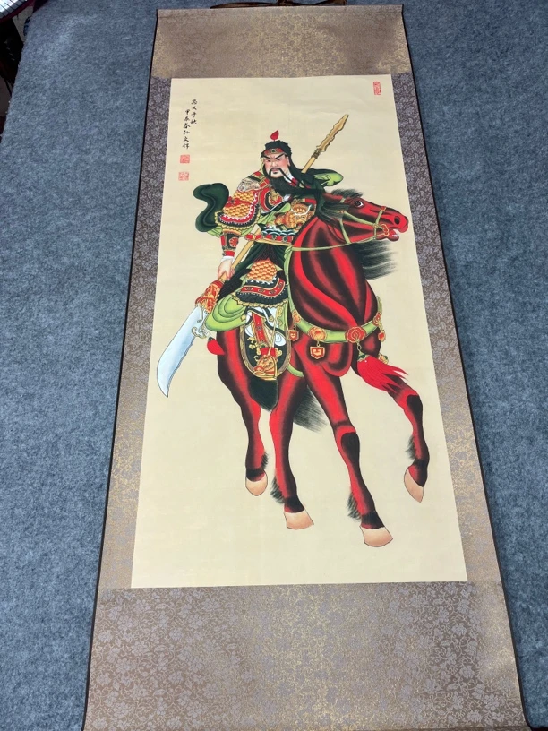 精装精裱60×160《忠义千秋关羽》国画关羽