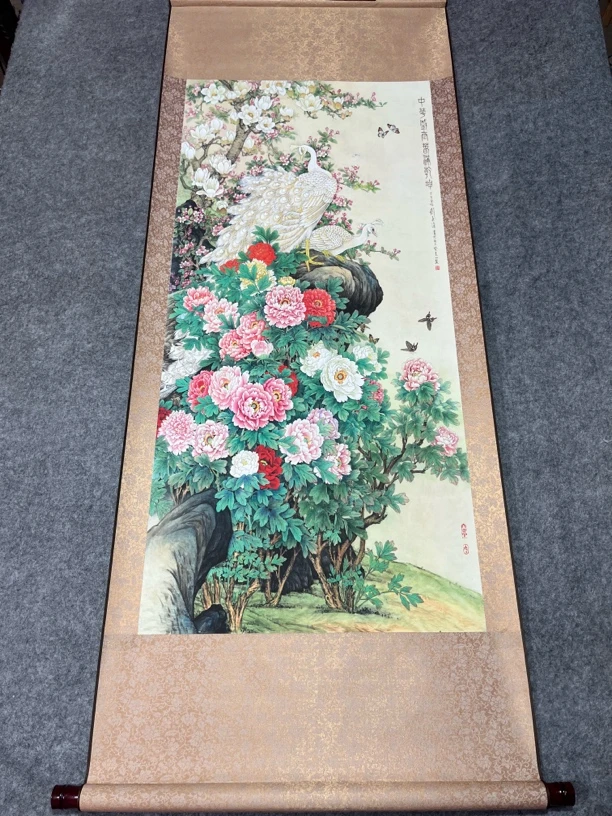 精装精裱60×160《中华盛世春满乾坤》国画中华