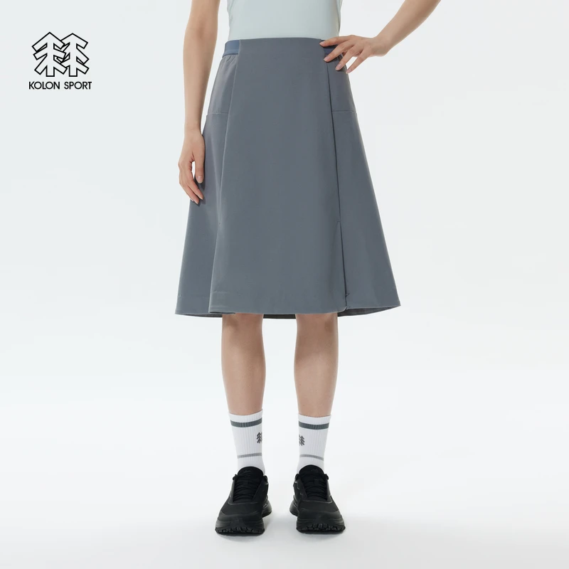KOLON SPORT可隆户外休闲衣女运动梭织露营通勤防泼水抗菌半身裙