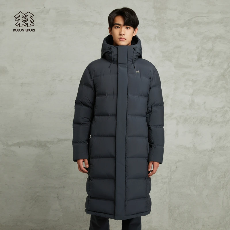 KOLON SPORT可隆羽绒服男款户外运动保暖大鹅绒服长款防风羽绒衣