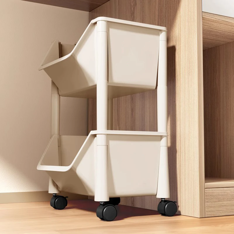 书包置物架移动落地小推车办公室桌下收纳架多层放置学生零食玩具