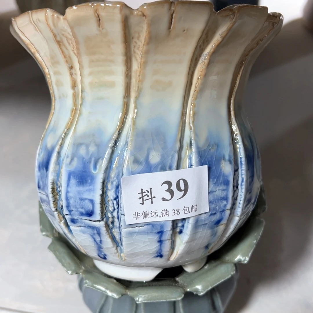 陶瓷景德镇手工花盆浮力