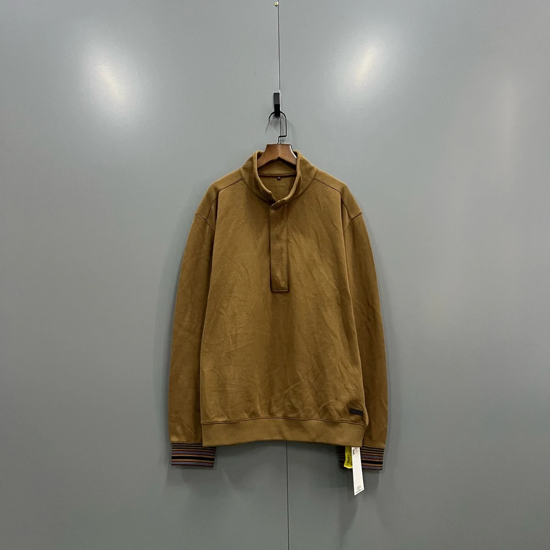 （jpy）131 LORO PIANA 棕色立领长袖套衫 XL码/95新/公价7800