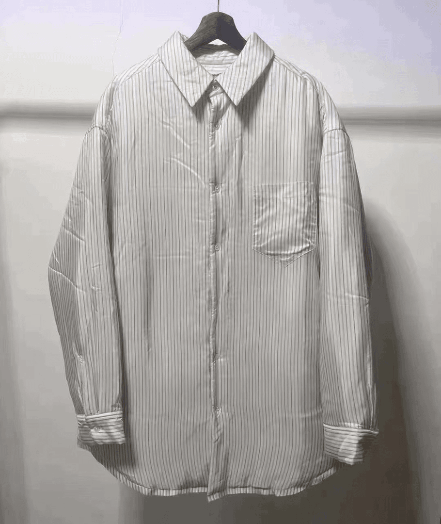 （pm）Maison Margiela马吉拉主线条纹棉服46码全新OS版型非常帅