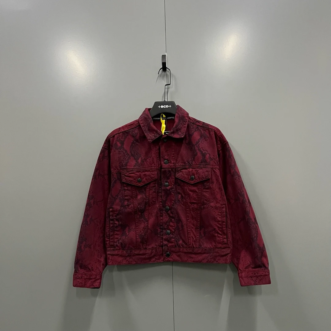 （jp）125 alexander wang 蛇纹印花牛仔夹克 XXS码/95新/公价5200