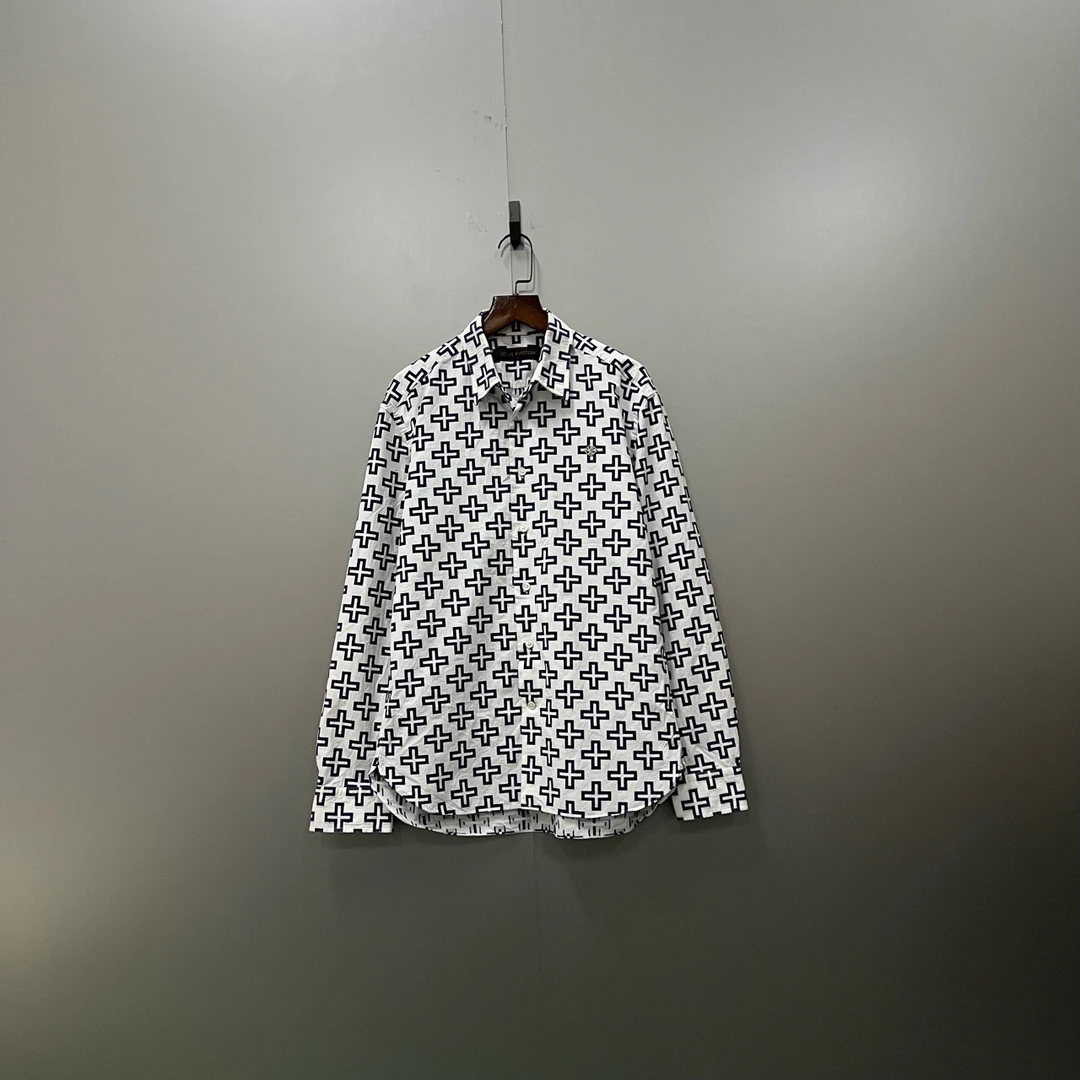 （jp）Louis Vuitton lv  十字架 满印衬衫 S码/95新/公价12000/无