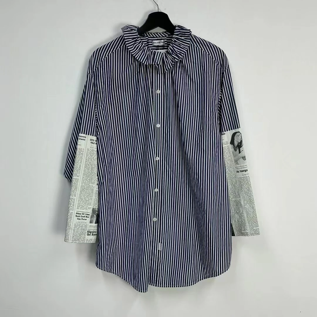 (pm)RT Balenciaga巴黎世家报纸衬衫 版型非常oversize 全新36码