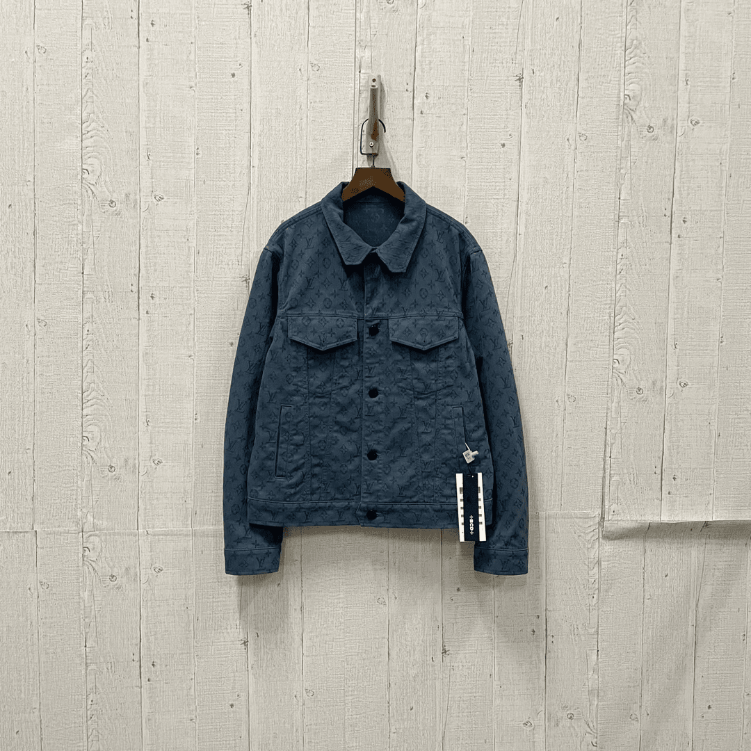 (jp) Louis Vuitton LV 藏青色满印老花牛仔外套 48码/95新/