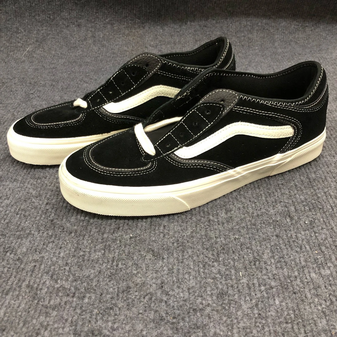 Vans ROWLEY 防滑耐磨 低帮 板鞋 黑色 配盒 9QJBPT