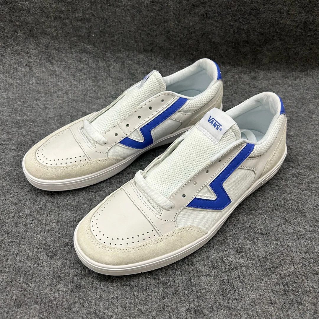 42码 Vans Lowland 舒适百搭 低帮 板鞋 白蓝色 配盒 TZY4GU