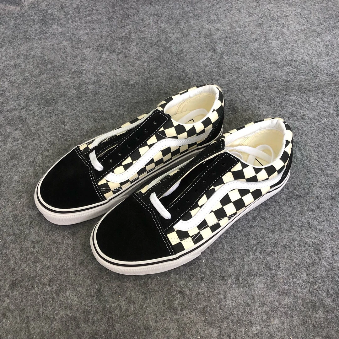36.5码 Vans Old skool 棋盘格 低帮 板鞋 黑白 配盒 8G1P0S