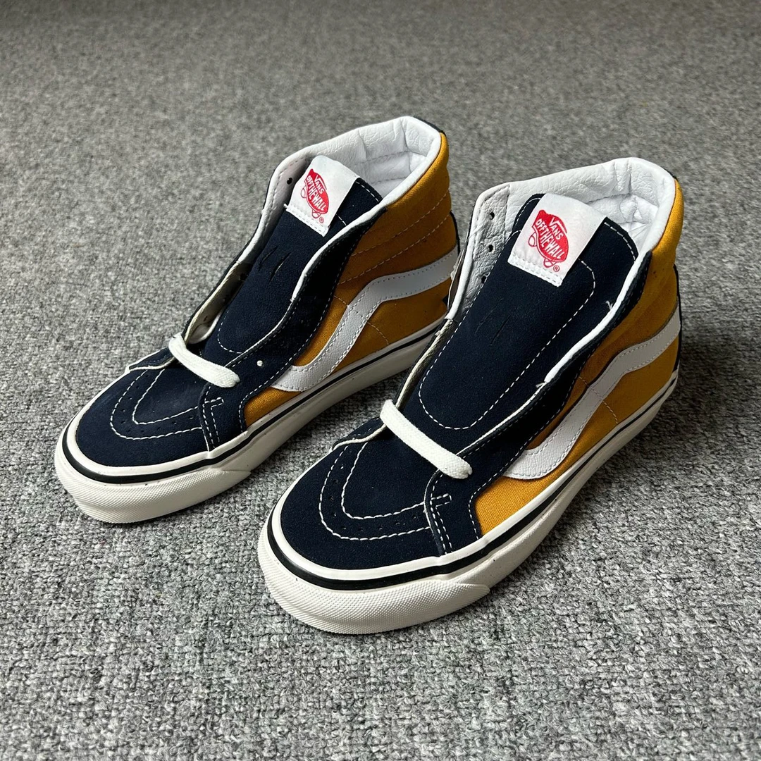 vans SK8 舒适休闲 低帮 板鞋 配盒 黄蓝 8GFUBT