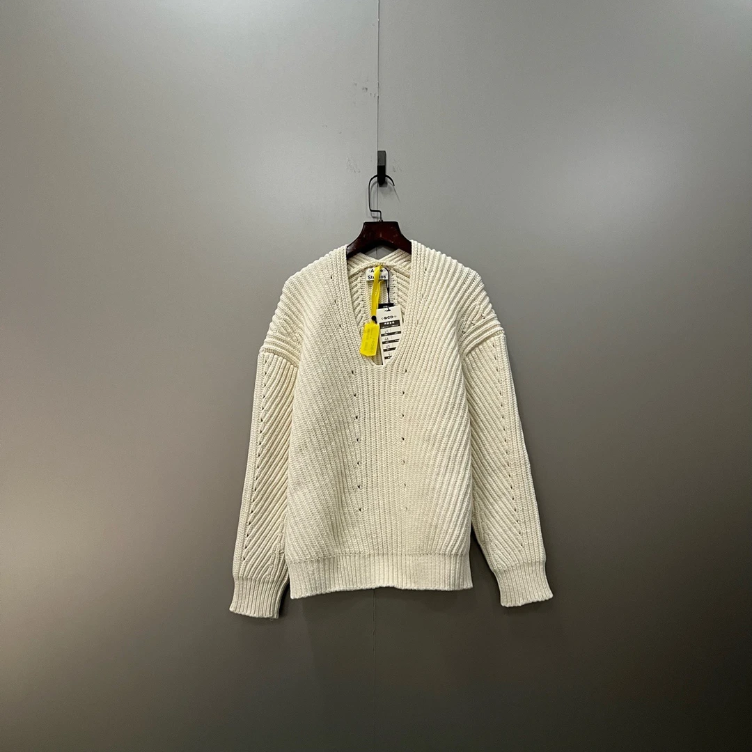 （jp）Acne Studios 米白色破坏针织毛衣 XS码/95新/公价8000/