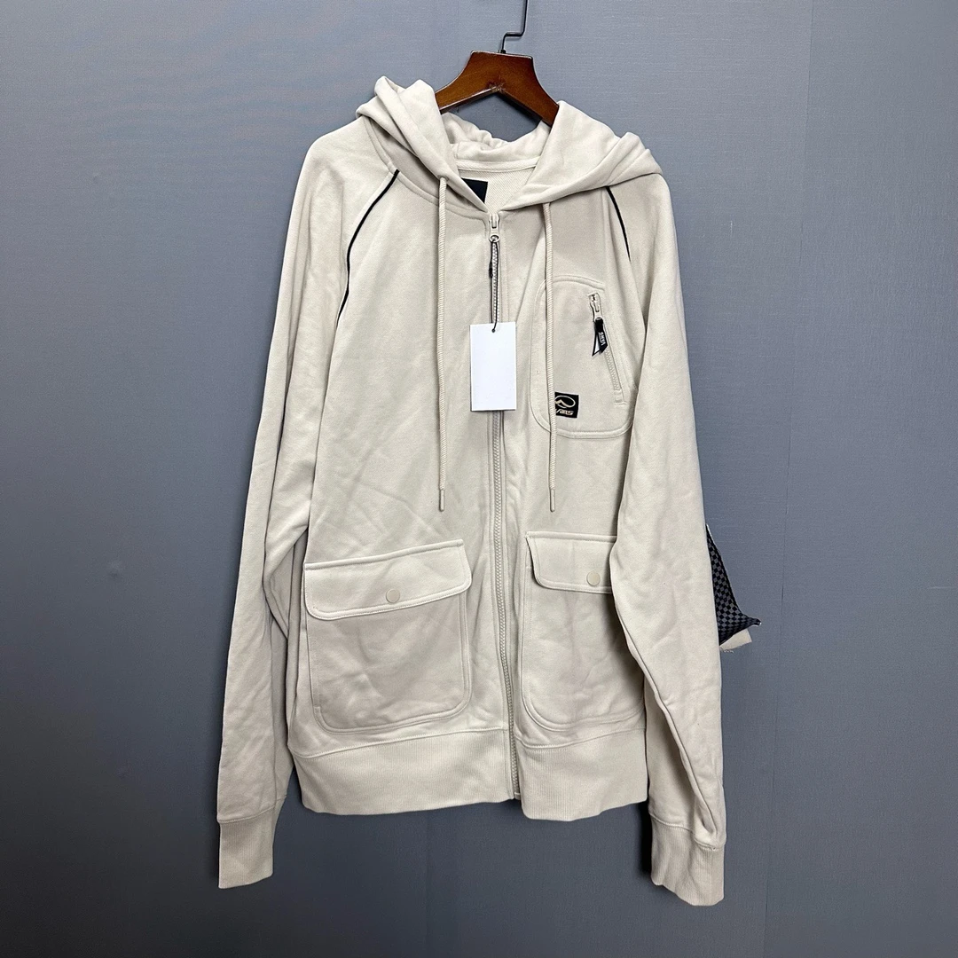 M vans 纯色连帽拉链外套 米色 2F12N1