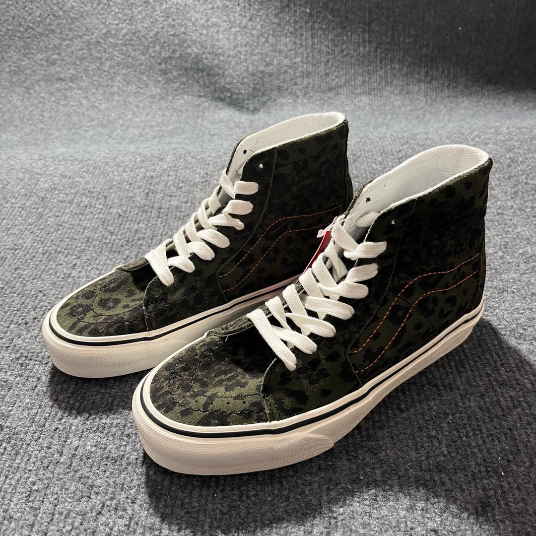 Vans SK8 豹纹绿 高帮板鞋 配盒 U16B7B