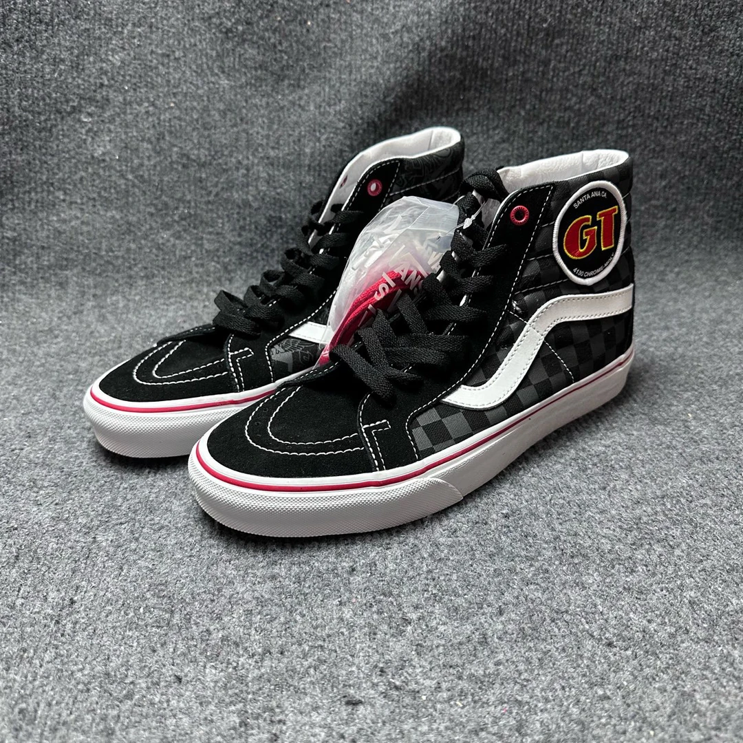 vans OUR L联名款 SK8 高帮板鞋 黑白红 配盒 U3DY09