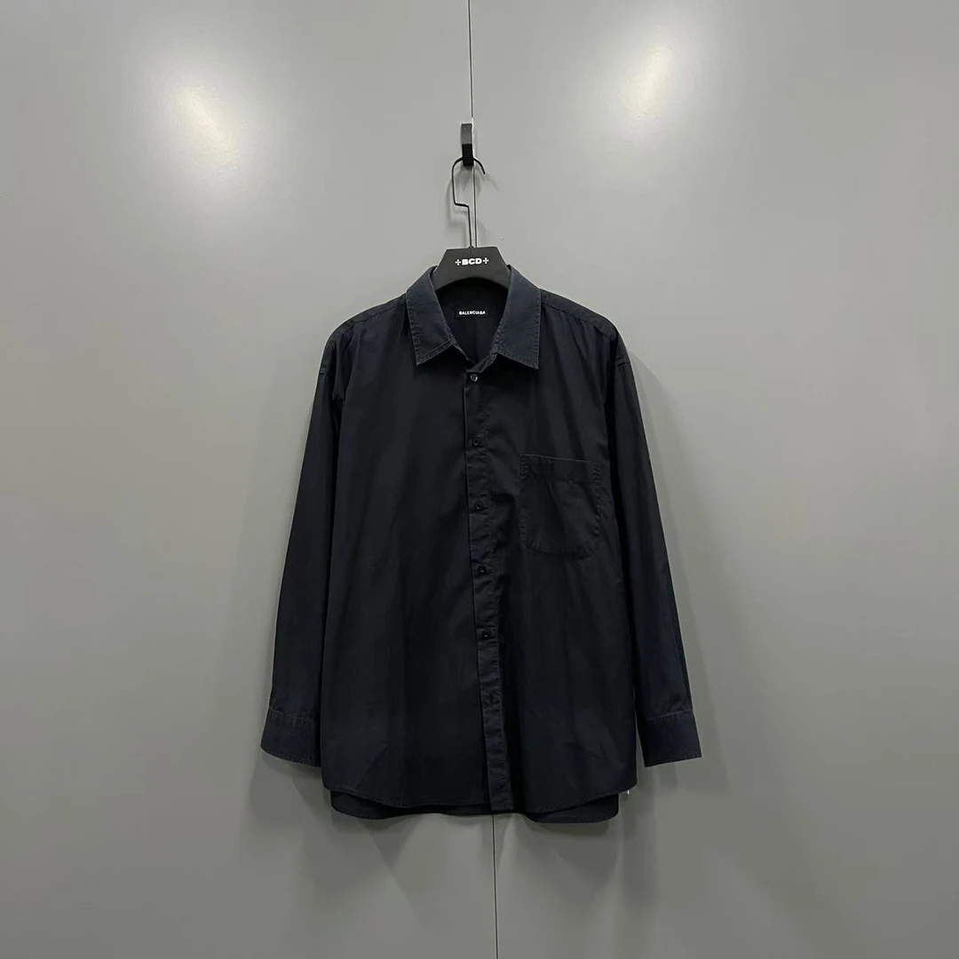 （jp）128 Balenciaga 巴黎世家 黑色小logo衬衫40码/95新/公价7000