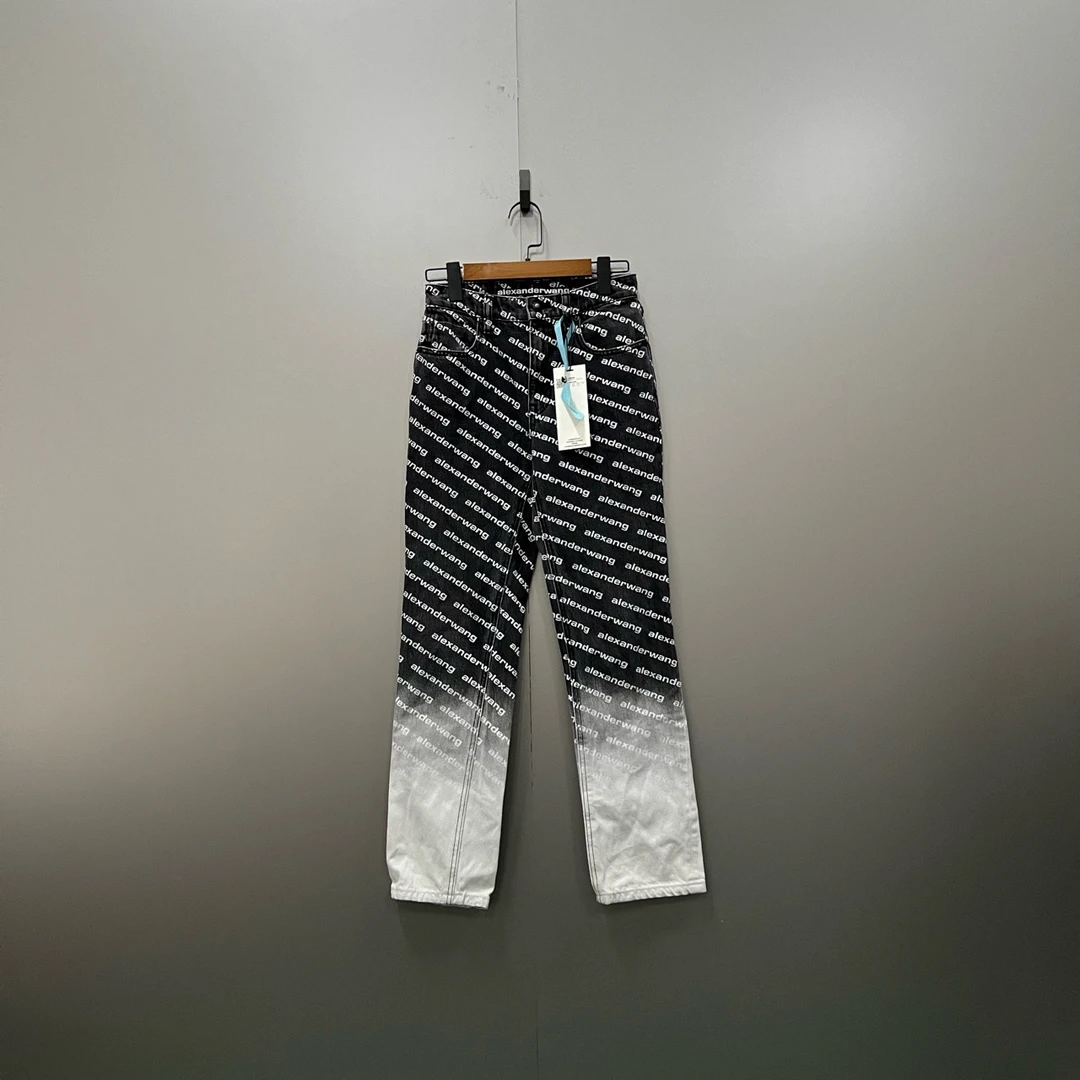 （jp）125 alexander wang 渐变满印logo长裤 24码/98新/公价3013