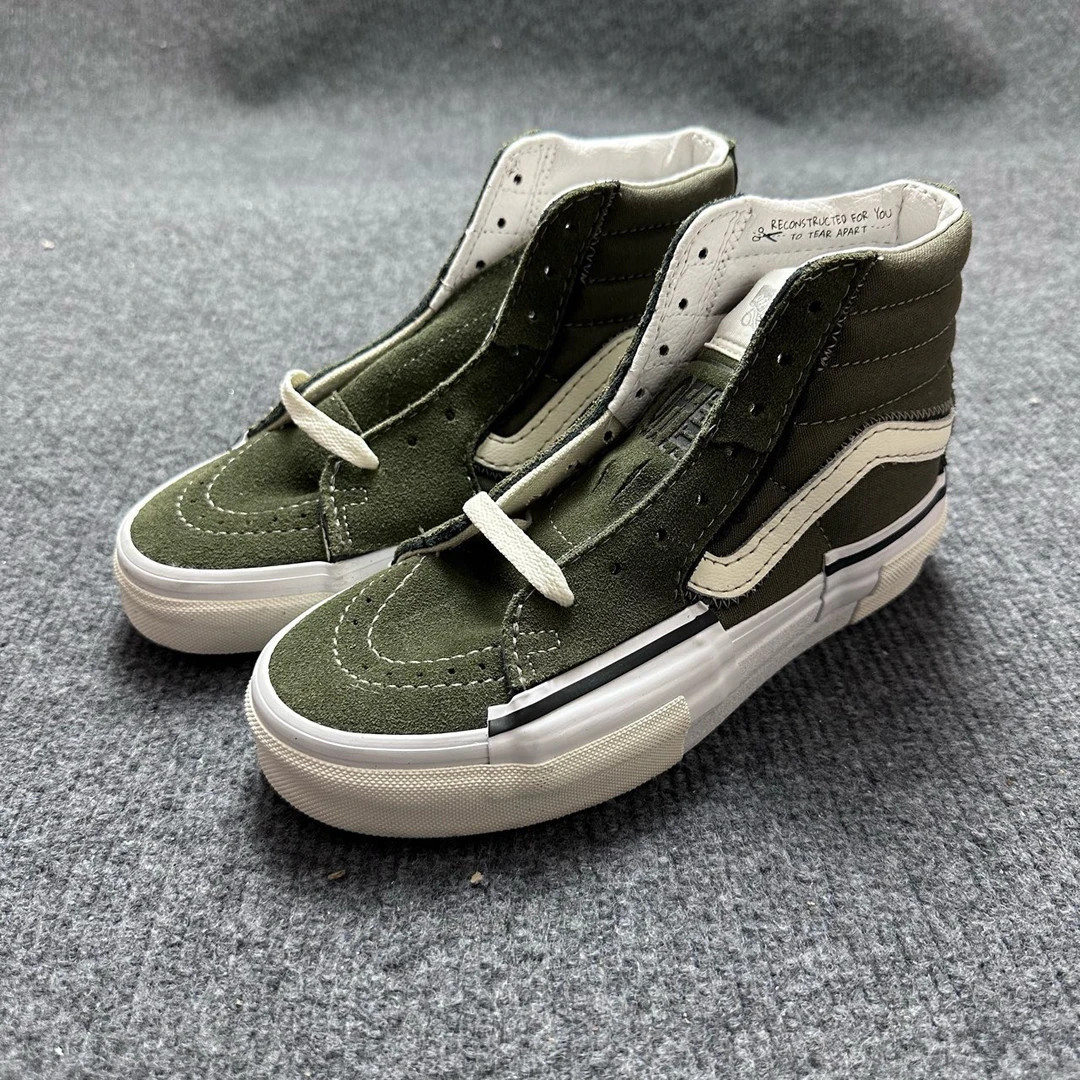 vans SK8 解构 撕撕乐 高帮板鞋 橄榄绿 配盒 5UKOLO
