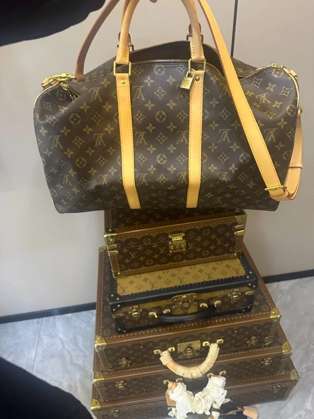 （pm）lv路易威登keepall45有肩带/98新/公价22000