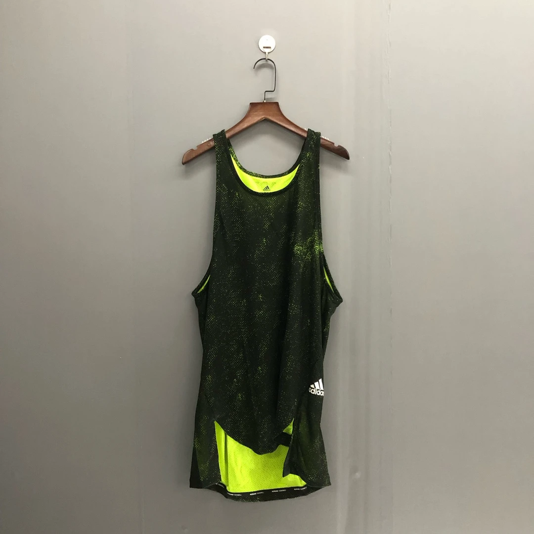 M adidas 透色速干运动背心 黑色 sample GL1681