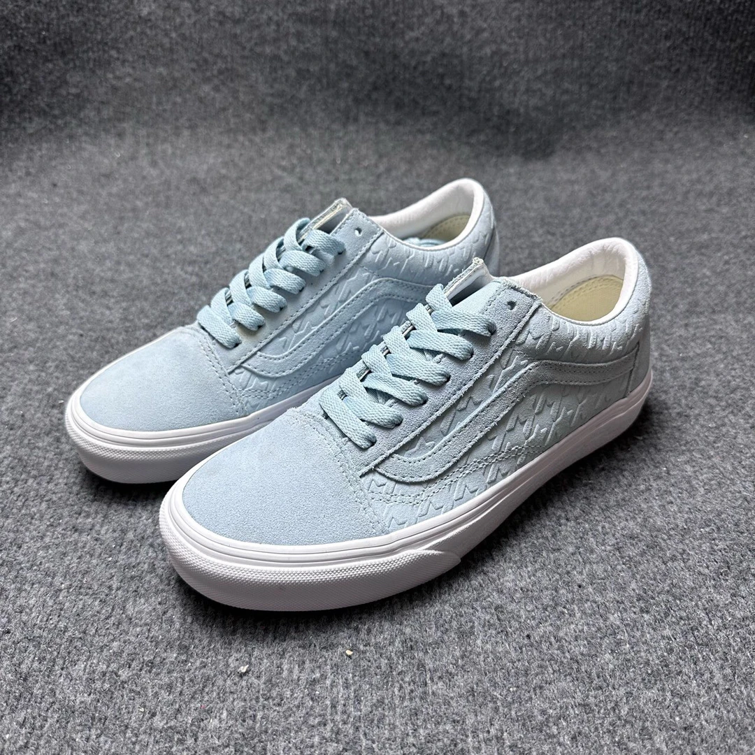 37码 vans Old Skool 低帮板鞋 淡蓝色 污渍 配盒 8G19HV