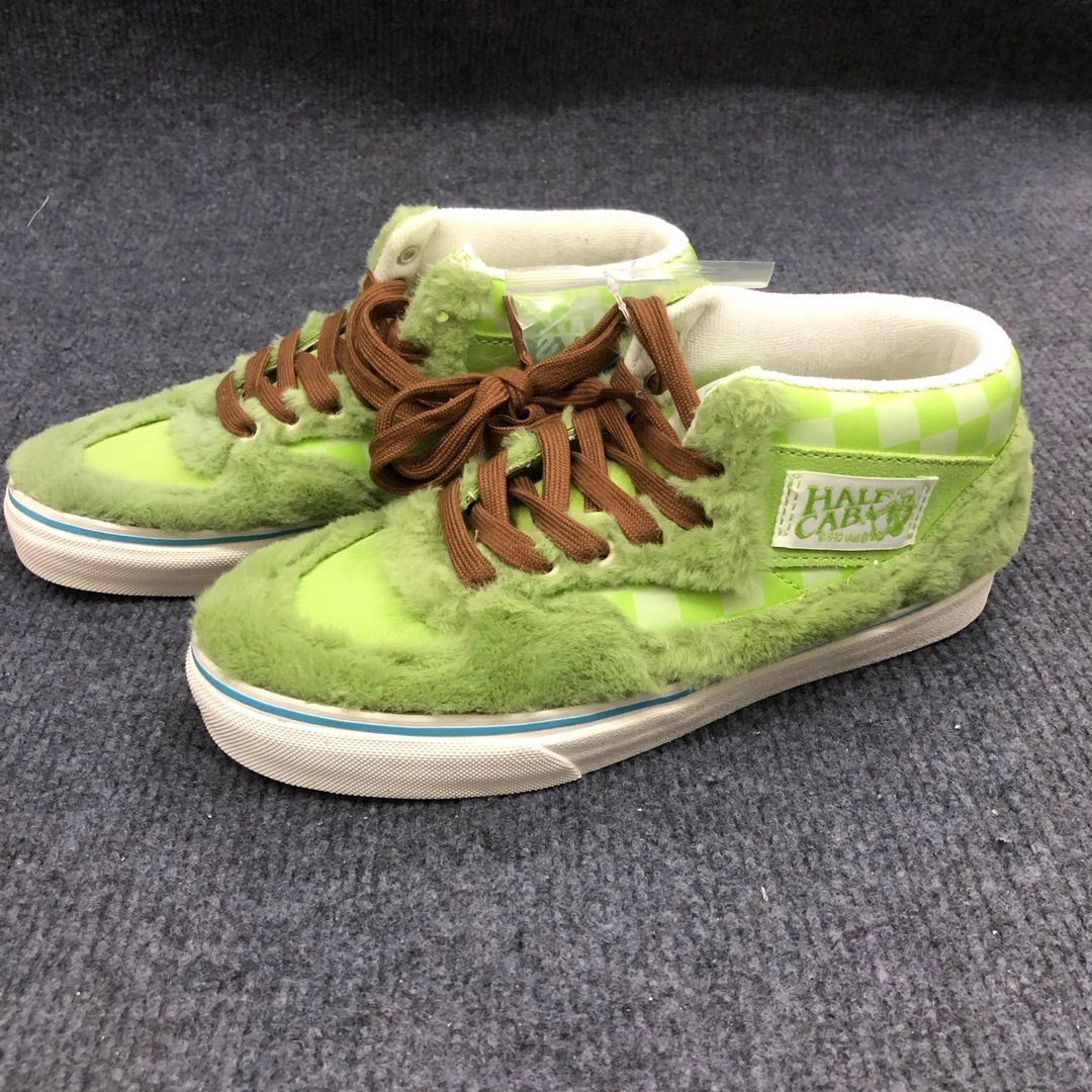Vans Half cab 包裹性防滑 中帮 板鞋 绿色 配盒 CMUDTM