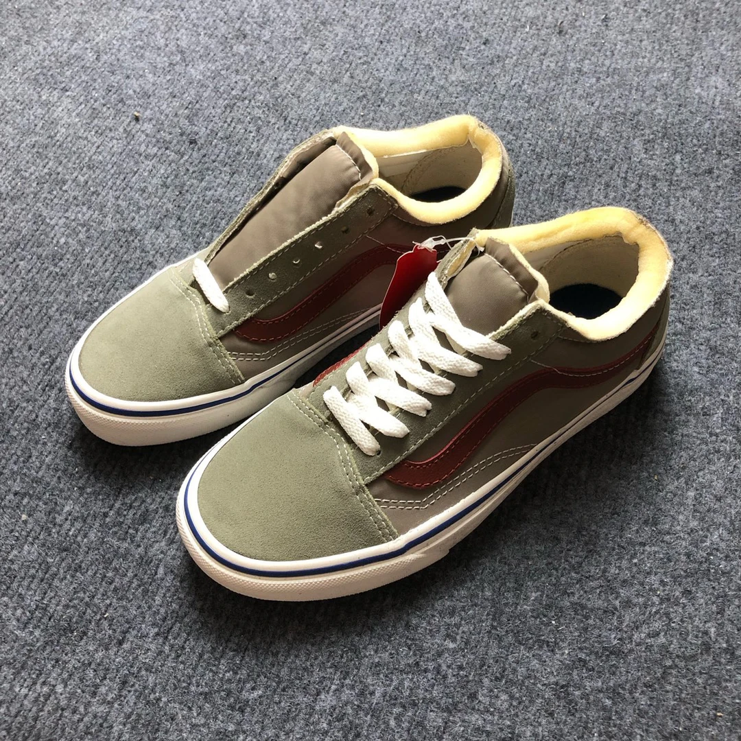 34.5码 Vans Old skool 防滑轻便 低帮 板鞋 灰绿 配盒 8G1VR4