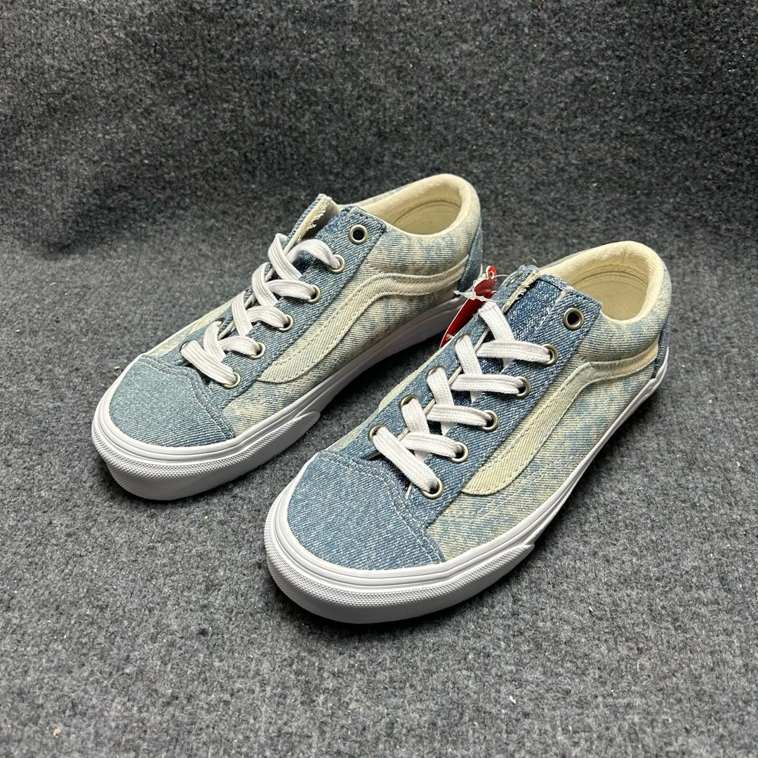 vans 水洗牛仔 低帮 板鞋  配盒 蓝 DZ3448