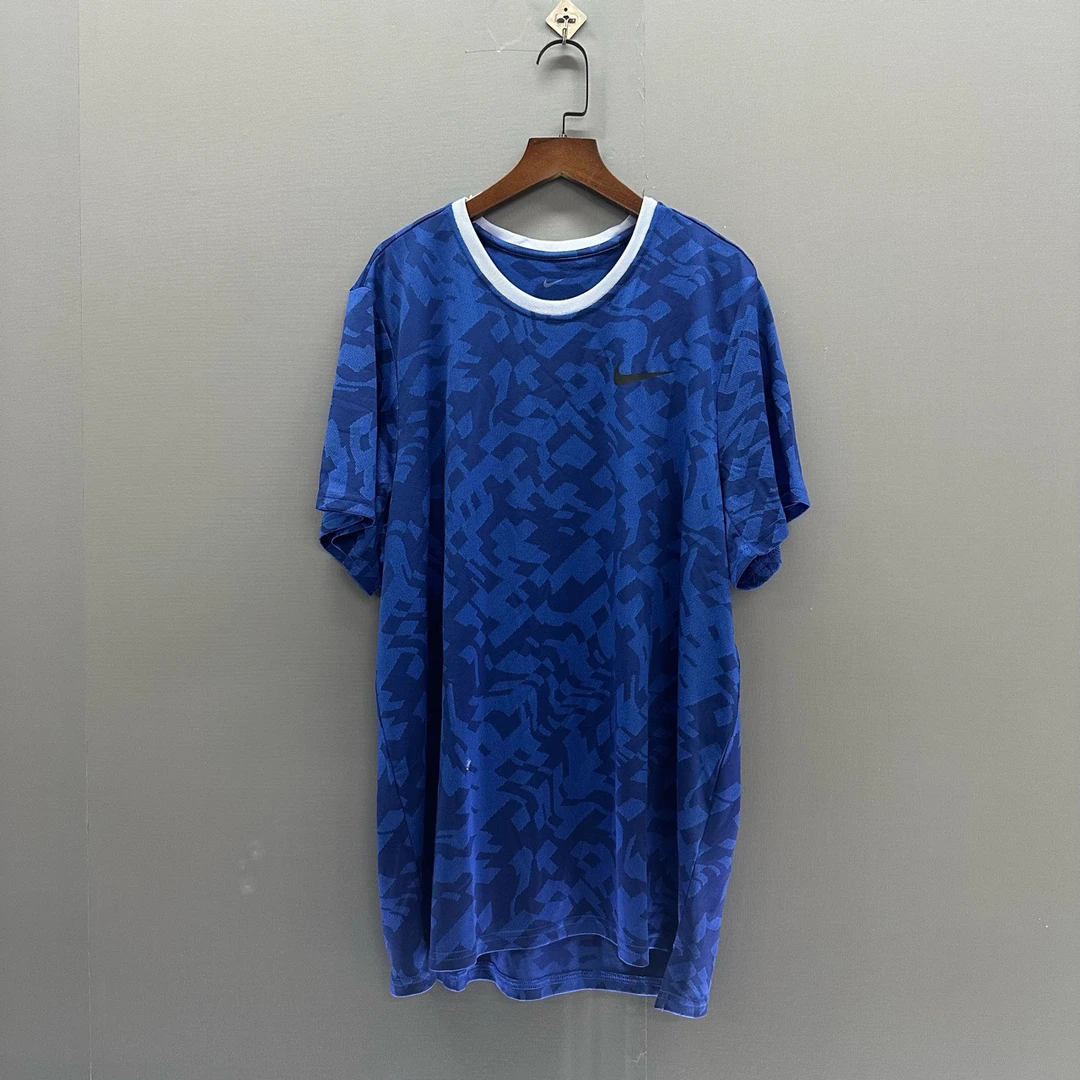 XXL  耐克 训练健身透气运动 圆领 短袖 蓝色DM6477 480