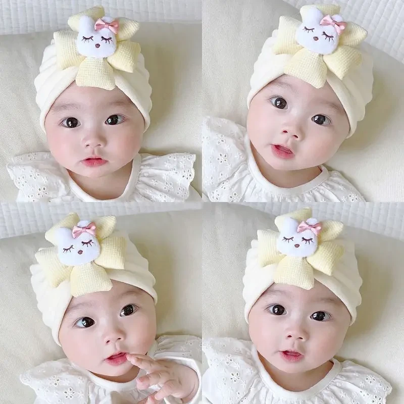 0-12个月婴儿新生儿无骨胎帽护囟门帽夏季薄款印度帽春秋胎帽宝宝