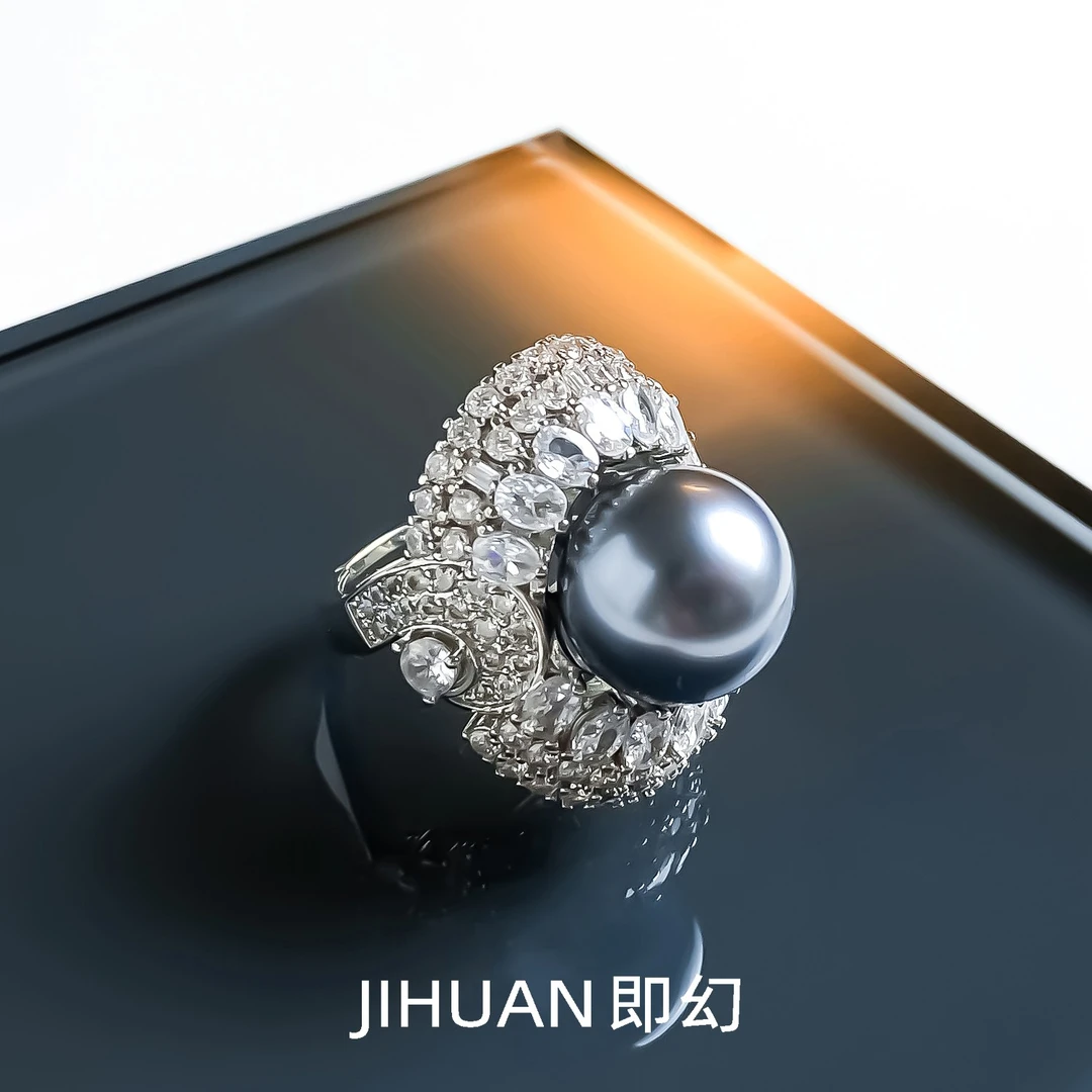 即幻 铜合金耳饰 温莎公主D 设计师款轻奢戒指欧美时尚指环B-7323