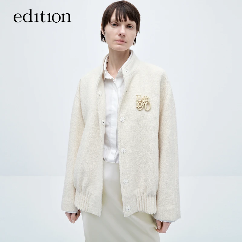 【商场同款】edition冬羊毛呢立领夹克外套女#EBC4JKT001