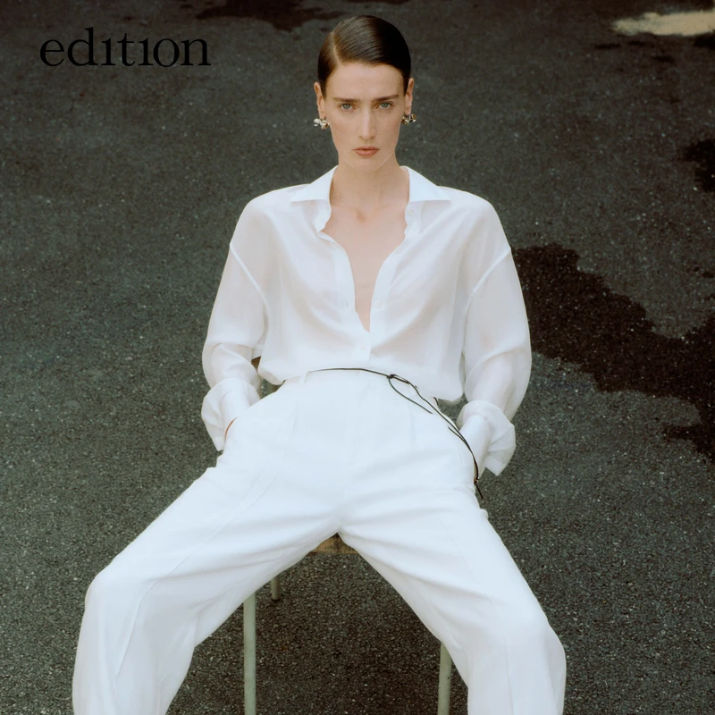 【精英衣橱系列】edition2024夏款法式透感桑蚕丝衬衫#EBD2SHTK05