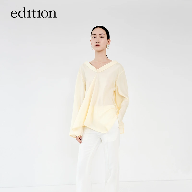 【商场同款】edition夏季时尚解构空气感简约桑蚕丝上衣#EBC2TOP012