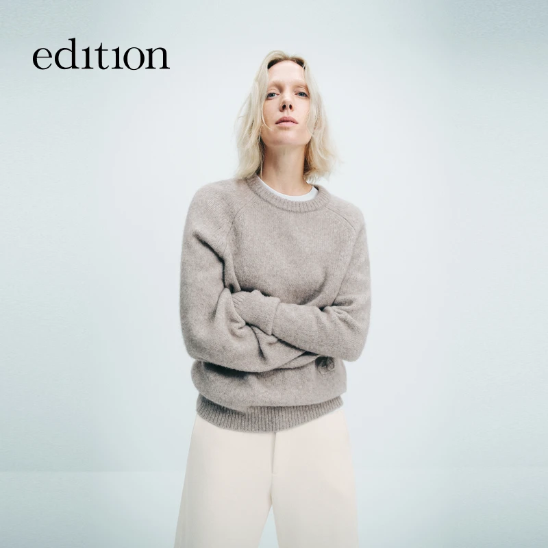 E+轻生活系列edition冬季款绵羊毛牦牛绒毛衣#EBD4SWT008