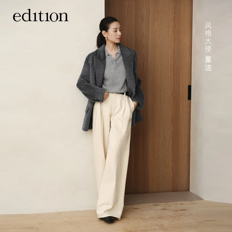 【董洁同款】P系列edition秋款西裤式棉牛仔裤#EBD3JEN020